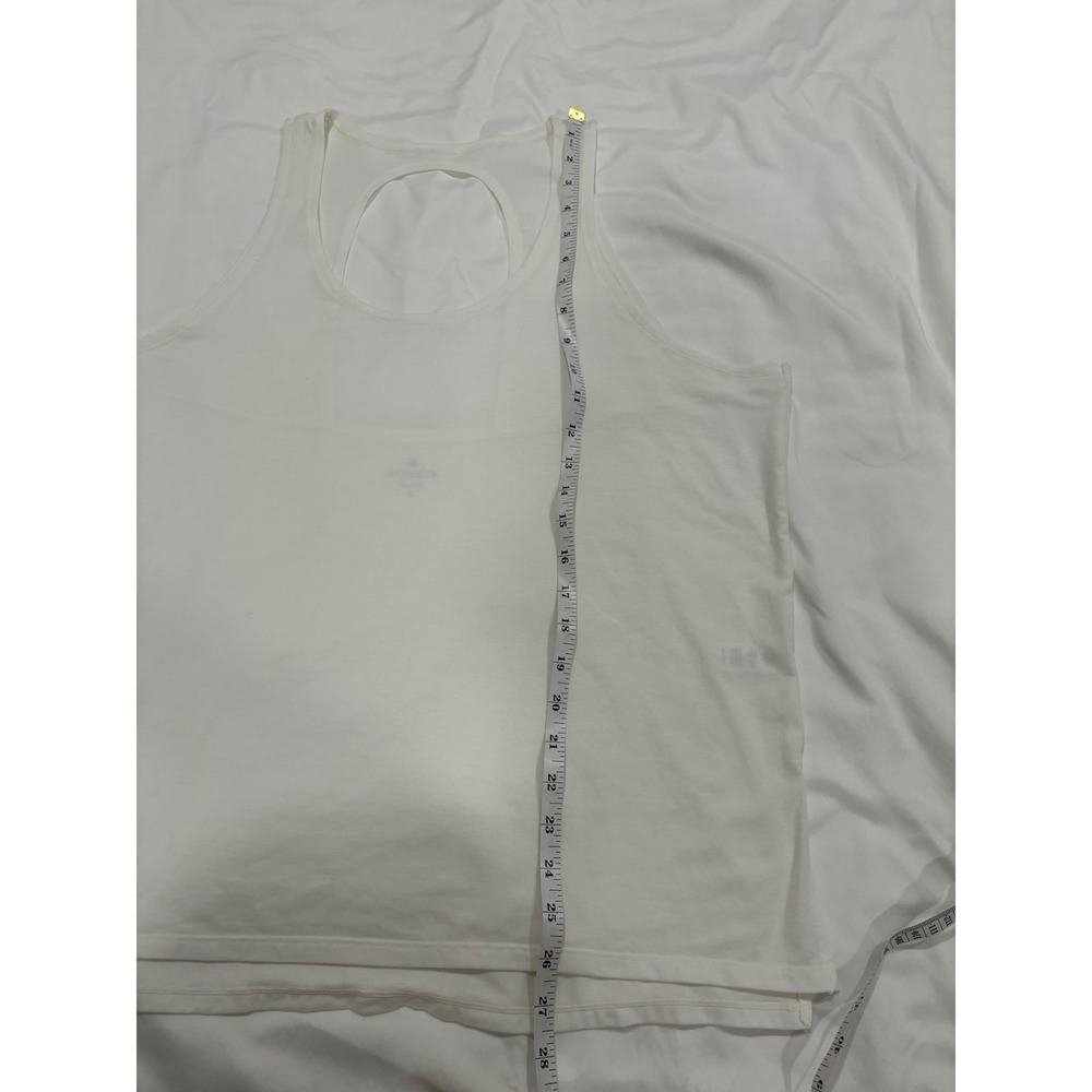 Athleta Open Back Athletic Tank Top White Size Large Lightweight Athleisure - Picture 9 of 9